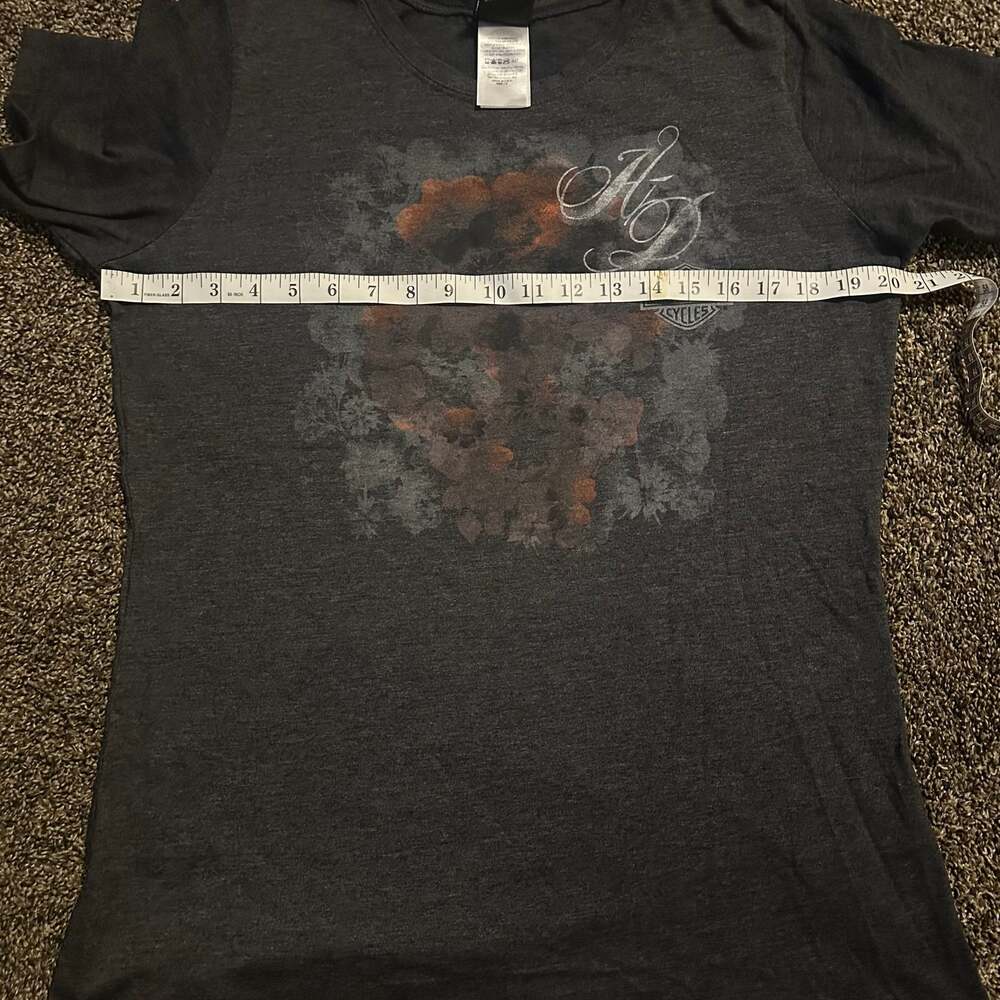 Vintage Y2K Harley Davidson Eagle Wing Graphic Biker Baby Tee - Picture 5 of 9